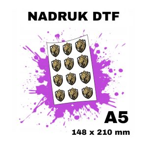 Nadruk DTF w formacie A5 (148x210mm)
