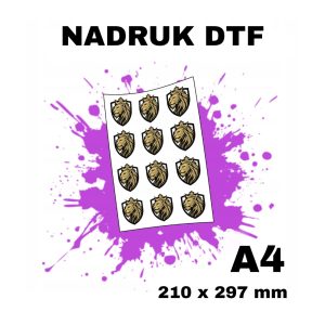 Nadruk DTF w formacie A4 (210x297mm)